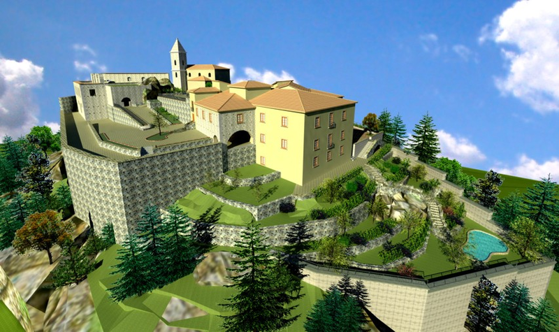 Rendering di progetto - complessivo da Sud-Ovest