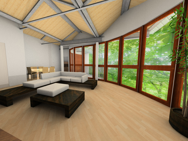 Soggiorno del fabbricato nuovo / Living room of the new building